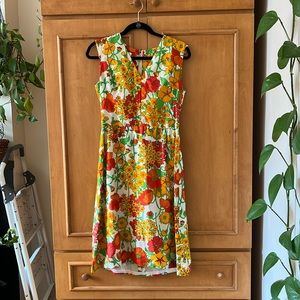Colorful vintage tea dress